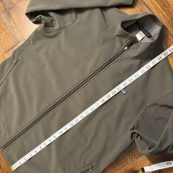 Patagonia Jacket Mens Large Green Softshell Fleece Lined Full Zip Hiking Walking - Picture 12 of 14